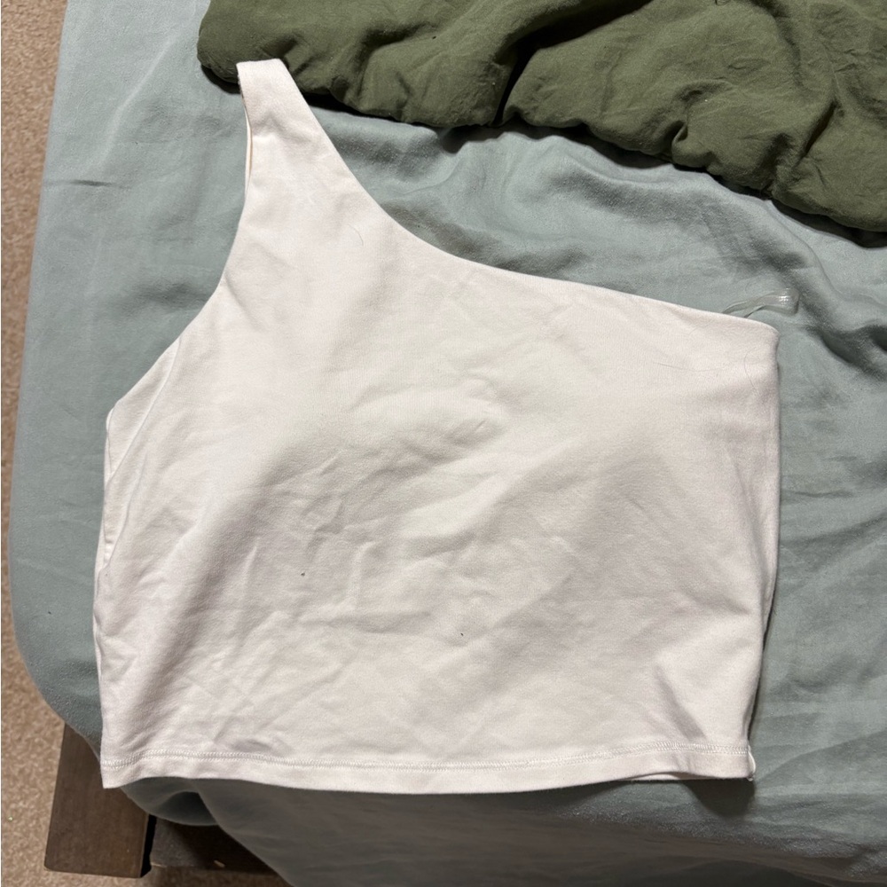 Old Navy Active Tan and White Top